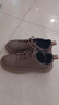 卡帝乐鳄鱼（CARTELO）男鞋秋冬季2025潮流休闲鞋子男厚底工装皮鞋男士马丁鞋 卡其 42码 实拍图