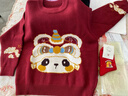 嘟嘟家男童毛衣冬装宝宝拜年服红色儿童过年衣服潮女童年装喜庆 红色130 实拍图