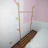 木马人衣帽架落地卧室挂衣架简易家用室内衣服架晾衣架折叠移动宿舍置物 升级款-茶色60长 实拍图