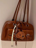 南风Chio2nd桑巴酒廊枕头包包女包秋冬复古波士顿包通勤手提单肩包 【棕色】桑巴酒廊枕头包 实拍图