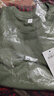 重磅纯棉短袖t恤男高档纯色印花休闲基础款内搭半袖打底衫 橄榄绿 3XL  170-185斤 实拍图