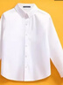 罗蒙儿童加绒白衬衫校园服饰款演出服 白色加绒衬衫 140 实拍图