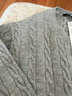 优衣库女装纽花圆领针织开衫/毛衣外套空调衫通勤秋冬新款481477 03 灰色 M 实拍图