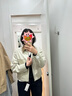 优衣库女装休闲拉链短茄克/外套巴恩风翻领时尚夹克 新款479208 30 浅米色 XL /165/92A 实拍图