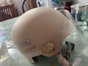 绿源（Luyuan）电动车头盔电瓶车3c认证摩托车头盔女男通用四季盔半盔防晒安全帽 卡其色-大眼精灵-透明长镜 【不带护耳】 实拍图