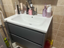 凯蒂芙蜂窝铝浴室柜太空铝陶瓷一体盆套装洗脸盆柜组合现代简约悬挂式 71cm【智能开放格镜柜】感应灯光 陶瓷一体盆 实拍图