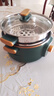 沃喜同电煮锅火锅专用锅电锅多功能多用万能电炒蒸煮一体电热锅4个人6人 3L不粘锅/+1个蒸笼（2-4人） 手动机械单旋钮款+豪礼 实拍图