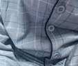 红豆居家男士精梳纯棉情侣睡衣男格纹长袖女士家居服 山黛蓝 3XL 实拍图