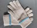 唐狮（TonLion）2025新款韩版拼色手套女生冬季保暖防寒毛线加厚触屏学生骑车冬天 米色 实拍图