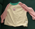 嘟嘟家【7A抑菌】儿童t恤卡通秋装男童长袖衣服洋气潮女童秋季上衣时髦 粉色 90 实拍图