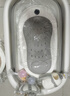 iuu婴儿洗澡盆 可折叠宝宝浴盆大号 洗澡神器躺托浴架新生儿童用品 【北欧灰】+调节浴架+浴垫+浴网 材质：FAD食品级材质检测认证 实拍图