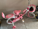 永久儿童自行车3-8岁小孩脚踏单车宝宝中大童女孩公主款童车 【升级-白胎】小猫粉+护具礼包 14寸 实拍图