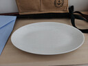 奥美优陶瓷椭圆形鱼盘家用蒸鱼盘子碟子高级感菜盘商用餐具流沙白12寸 实拍图