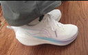 李宁吾跃丨减震跑步鞋男女鞋百搭透气舒适休闲中考体测跳绳运动鞋 【一体织透气】白/粉(004款)-1 【吾跃女款】 38 实拍图
