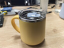 彩致（CAIZHI）马克杯304不锈钢水杯咖啡杯带盖家用双层防烫喝水杯子浅黄CZ6279 实拍图