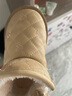 婧麒（JOYNCLEON）儿童棉靴冬季新款雪地靴一脚蹬加绒保暖冬鞋软底女童中帮短靴 奶茶色 内长16cm 实拍图