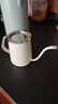 京东京造手冲咖啡壶 家用挂耳咖啡壶 304不锈钢长嘴壶细口壶 350ml米白 实拍图