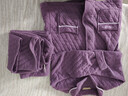 秋鹿情侣睡衣冬三层夹棉珊瑚绒夹丝加厚家居服套装新款 葡萄紫女 2XL  实拍图