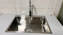 松鲸洗菜盆厨房水槽大单槽台下盆不锈钢洗菜盆洗碗槽手工一体盆洗菜池 B套餐-配冷热龙头+皂液器 尺寸-60*45cm 实拍图