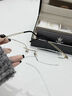 万金宝钻石切边眼镜女潮流款韩版镶钻可定制平光近视休闲无边框眼镜W782 搭配1.61MR-8镜片 实拍图