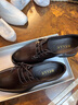百丽英伦风商务皮鞋男士2026新款春季牛皮革通勤正装皮鞋A2297AM6 棕色 41 实拍图