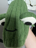 贝娜茜婴儿帽子秋冬季宝宝毛线帽男宝女婴幼儿针织帽可爱护耳帽加厚保暖 小青蛙-绿色 3个月-2岁（40-50CM） 实拍图