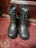 品之德 加绒保暧雨鞋雨靴水靴 EVA轻便防滑耐磨水鞋防寒靴雪地靴 耐油弱酸碱劳保鞋 黑色41 实拍图