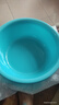新款圆形家用洗脸盆加厚卫生间厨房洗衣洗菜洗脚宿舍泡脚盆 湖水蓝 大号plus【直径37CM】 实拍图