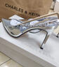 CHARLES&KEITH质感链条尖头高跟凉鞋子女鞋生日礼物新年礼物CK1-60280377 Silver银色 36 (230) 实拍图