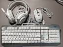 狼蛛（AULA）真机械手感键盘鼠标套装有线背光键盘电竞游戏专用笔记本台式电脑办公键鼠耳机三件套 银白【混光】键鼠耳机三件套 实拍图