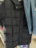 三彩【防水易打理】2025冬季新款宽松中长面包服白鸭绒羽绒服M 经典黑 非特白绒 S 155/80A 实拍图