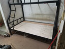 上下铺铁床子母铁艺上下铺双人床上下床高低床小户型铁艺床高低床 黑色 上铺宽0.9米下铺宽1.2米 送床板 实拍图