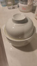 佩尔森奶油风陶瓷泡面碗带盖学生宿舍用酸奶碗可爱餐具碗筷套装 实拍图