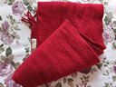 玖慕（JIUMU）纯羊毛围巾女秋冬季围脖女士保暖披肩送女生红色本命年礼物礼盒装 实拍图