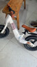 飞鸽儿童平衡车1-3-6岁男女小孩滑行无脚踏自行车宝宝两轮滑步车礼物 12寸镁合金一体充气轮【卡其色】 实拍图
