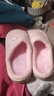 小熊小兔新款秋冬季情侣保暖学生男拖鞋女厚底防滑外穿居家棉拖鞋 小熊小兔棉拖-粉色 38-39 适合37-38 实拍图