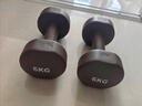 Keep彩色浸塑哑铃男士家用家庭健身肌肉塑形琥珀棕 6kg*2 实拍图