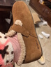 百丽（Belle）周雨彤同款全麦吐司毛里勃肯鞋女冬季商场保暖棉鞋E6V1DDM5预售 棕色-毛里（2代 | 4cm跟高）【方枪枪同款】 37 实拍图