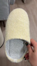 内泊（NEIBO）乳胶棉拖鞋男冬季天女士室内家居鞋大码防滑防臭橡胶软底羊毛茶46 实拍图