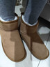 ZHR雪地靴女反绒牛皮保暖女靴明星达人爱穿缝制百搭短靴耐穿加绒棉鞋 驼色（P53-经典款） 37 实拍图