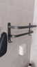 一卫枪灰毛巾架免打孔卫生间壁挂式浴室毛巾挂杆置物架洗手间收纳挂架 枪灰双杆40cm-994370 实拍图