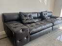 NORHOR北欧表情中古复古包豪斯/雷诺头层牛皮金属腿沙发分体转角G 【现货】一字位|单宁墨2.82m（含2抱枕） 实拍图