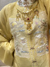 重回汉唐溶溶月竖领对襟袄马面裙套装原创明制汉服女款秋冬款 浅黄色竖领对襟袄现货 XL 实拍图