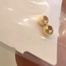 喜上眉梢足金999转运珠3D硬金抛光面珠磨砂路路通DIY配饰散珠送礼女 4mm光珠【约0.6g】多颗重版 实拍图
