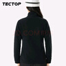 探拓（TECTOP）抓绒衣 户外加厚保暖女抓绒衣纯色立领半开衫柔软舒适抓绒衣 WZRY034 女款黑色 M 实拍图