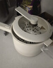 美的（Midea）电煮锅 小电锅 电蒸锅 长柄 宿舍小锅 多功能辅食锅 1.6L学生寝室一体泡面小火锅 XZE2017 配蒸笼 实拍图