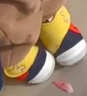 卡特兔宝宝学步鞋婴儿棉鞋秋冬童鞋加绒软底机能鞋男女宝室内二棉鞋子 黄红蓝-加绒 17 内长11.0cm 脚长10.0-10.5 实拍图
