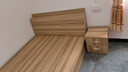 百瑞熙 床 双人床现代简约经济型板式床榻榻米高箱储物床 浅胡桃色1.5米*2米 床 配套10cm厚床垫 1件柜 实拍图