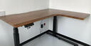 木藝生转角双电机电动升降电脑桌家用办公双人L型桌子工作台拐角书桌 【双电机】整板左拐角胡桃色 覆膜板材 1.4*1.1M(升级加强版收纳横梁) 实拍图