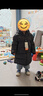 保姆鹅  【风墙】儿童羽绒服宝宝中长款护脸加厚外套保暖童装[NG2664] 炭黑 150 实拍图